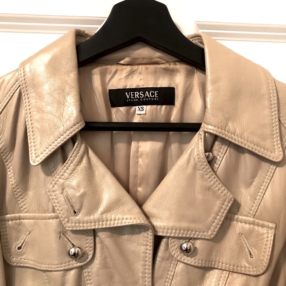 Versace leather jacket